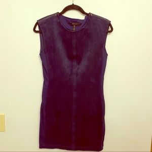 Navy Suede Mini Dress